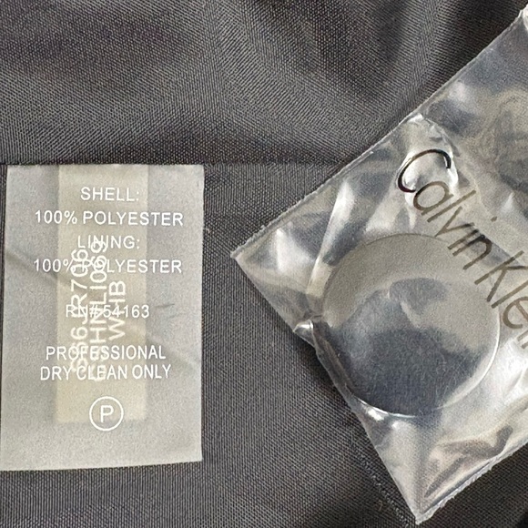 NWT Calvin Black White Patterned Double Button Notch Suit Blazer Jacket  Size 14 - Picture 7 of 8